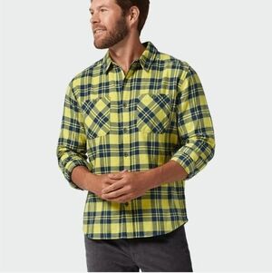 STIO Men's Miter Flannel Blue & Yellow Size Small
